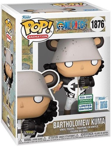  Funko Pop! Animation One Piece 1876 Bartholomew Kuma Wonderous Convention 2025 Limited Edition 