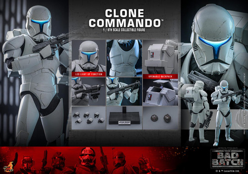 Hot Toys Star Wars TMS131 The Bad Batch Clone Commando 1/6 Scale Figure