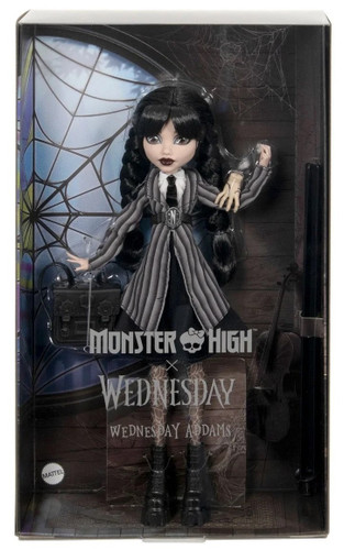 Mattel Monster High x Wednesday Crossover Wednesday Addams Fasion Doll
