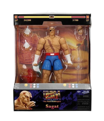 Jada Ultra Street Fighter II Sagat Deluxe 6" Figure