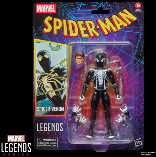 Hasbro Marvel Legends Spider-Man Retro Card Spider-Venom 6" Figure