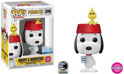  Funko Pop! Animation Peanuts 2096 Snoopy & Woodstock (Flocked Entertainment Earth Exclusive) 