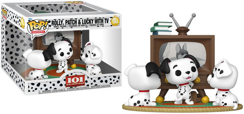 Funko Pop! Moment Disney 101 Dalmatians 1664 Rolly, Patch, & Lucky with TV