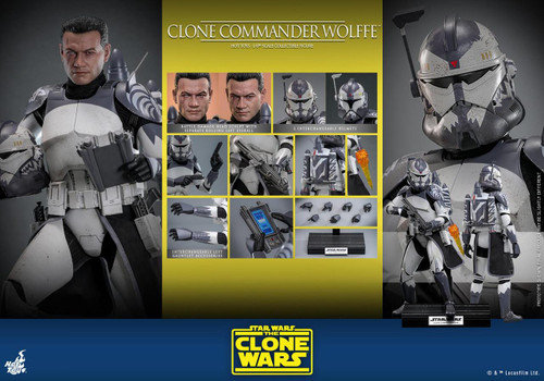  Hot Toys TMS141 Star Wars Clone Commander Wolffe 1/6 Scale Figure 