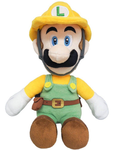  Nintendo Super Mario Maker Builder Luigi 10" Plush 