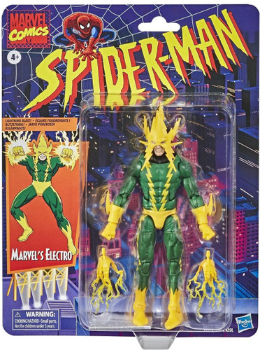 Hasbro Marvel Legends Spider-Man Retro Card Electro 6" Figure