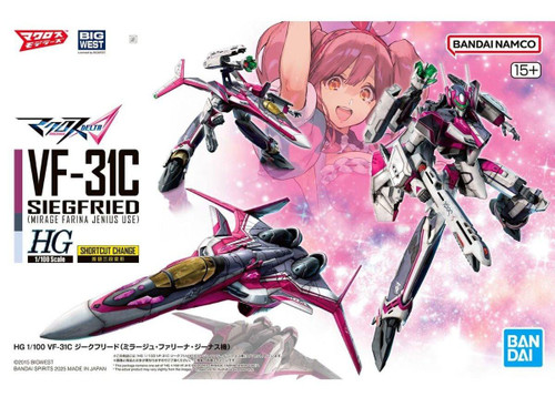 Bandai Macross Delta VF-31C Siegfried Mirage Farina Jenius Use 1/100 Scale High Grade Model Kit 