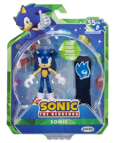 Jakks Pacific Sonic the Hedgehog 35th Anniversary Sonic with Snowboard 4" Figure