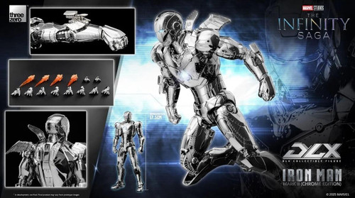  ThreeZero DLX Marvel's Iron Man Mark 2 (Chrome Edition) 1/12 Scale 