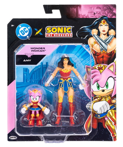 Jakks Pacific DC x Sonic the Hedgehog Wave 2 Amy and Wonder Woman Multipack