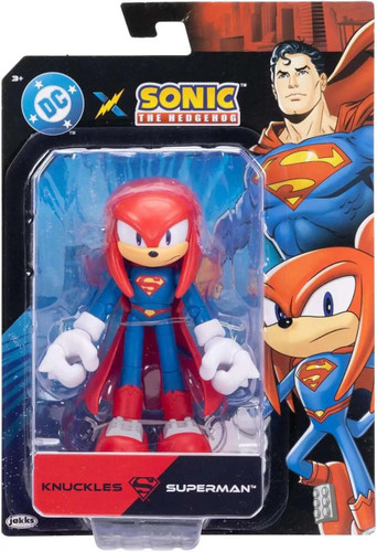  Jakks Pacific DC x Sonic the Hedgehog Wave 2 Knuckles as Superman 5" Figure 