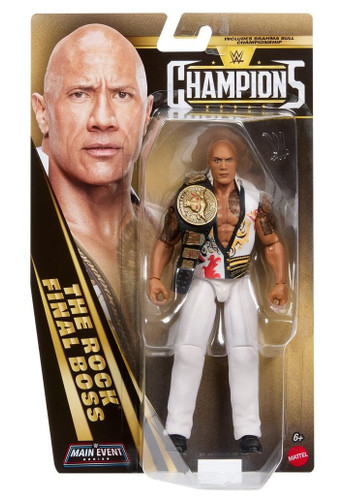 Mattel WWE Main Event Series Champions 2026 The Rock with People's Championship Title 6" Figure