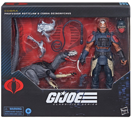 Hasbro G.I. Joe Classified Series #196 Professor Rottclaw & Cobra Deinonychus 6" Figure Set