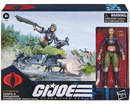 G.I. Joe Classified Series #194 Zanya and Dreadnok Chameleon (Swamp Skier) 6" Figure & Vehicle Set