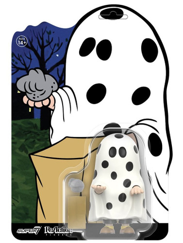 Super7 ReAction Peanutes Charlie Brown (Ghost Sheet) 3.75" Figure