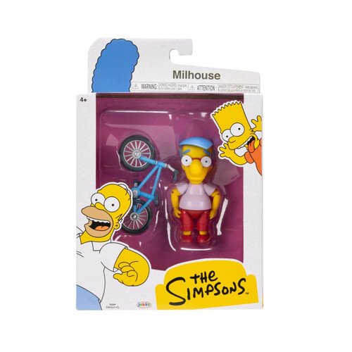  Jakks Pacific The Simpsons Milhouse with Bike 5" Figure 