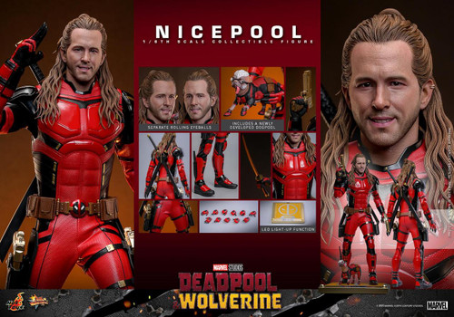  Hot Toys MMS788 Marvel Deadpool & Wolverine Nicepool 1/6 Scale Figure 