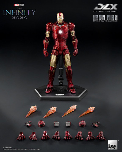  ThreeZero DLX Marvel's  Iron Man Mark 3 (Battle Damaged) 1/12 Scale 
