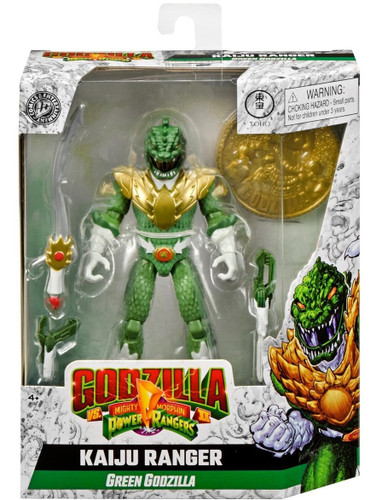 Playmates Godzilla vs Mighty Morphin Power Rangers II Wave 1 Kaiju Ranger Green Godzilla 5" Figure