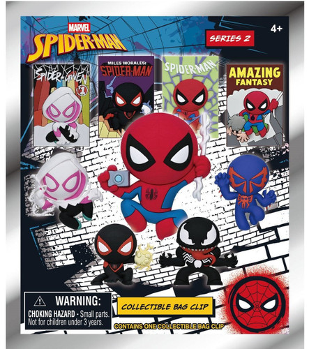 Monogram Marvel Spider-Man Series 2 3D Foam Bag Clip Blind Bag Single