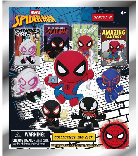  Monogram Marvel Spider-Man Series 2 3D Foam Bag Clip Blind Bag Single 