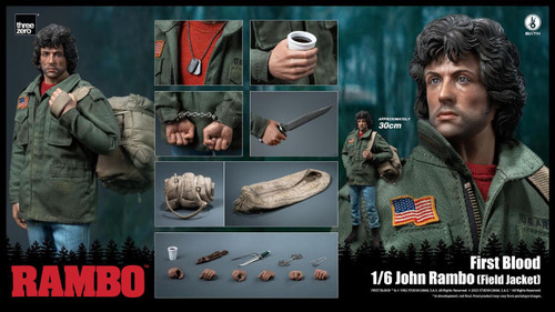  ThreeZero Rambo John Rambo (Field Jacket) 1/6 Scale Figure 