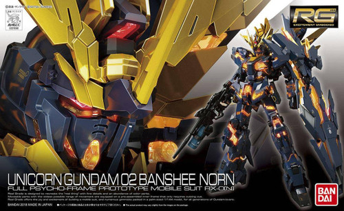  Bandai Mobile Suit Gundam Unicorn Gundam 02 Banshee Norn 1/144 Scale Real Grade Model Kit 