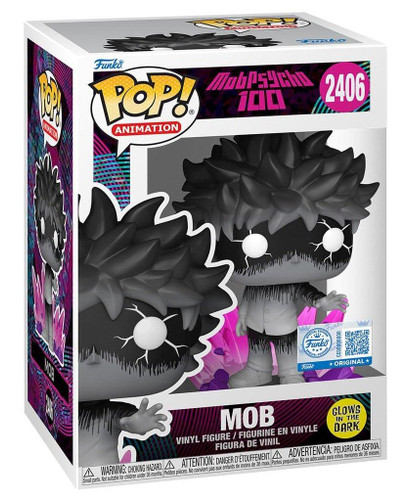  Funko Pop! Animation Mob Psycho 100 2406 Mob (Glows in the Dark Entertainment Earth Exclusive) 