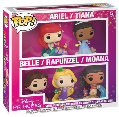  Funko Pop! Disney Princess Ariel / Tiana / Belle / Rapunzel / Moana 5-Pack 