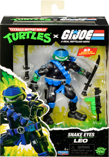Playmates Teenage Mutant Ninja Turtles x G.I. Joe Leonardo x Snake Eyes 5" Figure
