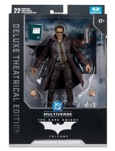  McFarlane DC Multiverse Deluxe Theatrical Edition The Dark Knight Commisioner Gordon 7" Figure 