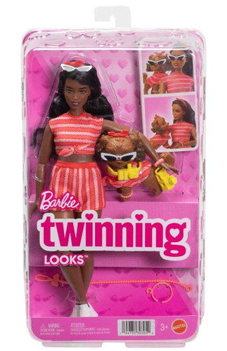  Mattel Barbie Twinning Looks Stripes 12" Doll and Accessories 