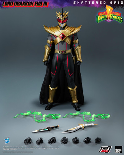 ThreeZero FigZero Mighty Morphin Power Rangers Shattered Grid Lord Drakkon Evo III 1/6 Scale Figure