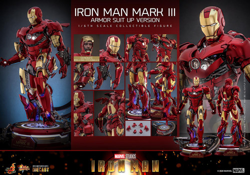 Hot Toys MMS825D72 Marvel's Iron Man Mark III (Armor Suit Up Version) 1/6 Scale Figure