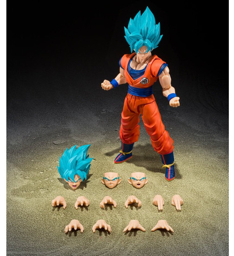 Bandai S.H. Figuarts Dragon Ball Super Saiyan God Super Saiyan Son Goku Blue Power Transcending Limits Figure