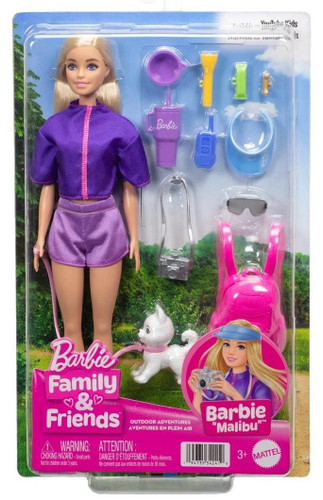  Mattel Barbie Family & Friends Ourdoor Adventure Malibu Barbie 12" Fashion Doll 