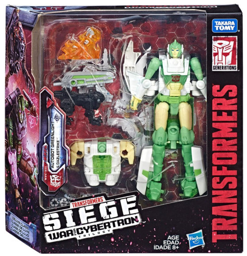 Hasbro Transformers War for Cybertron Siege Deluxe Class WFC-S15 Autobot Greenlight with Dazzlestrike