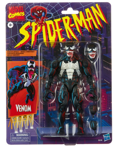 Hasbro Marvel Legends Spider-Man Retro Card Venom 6" Figure