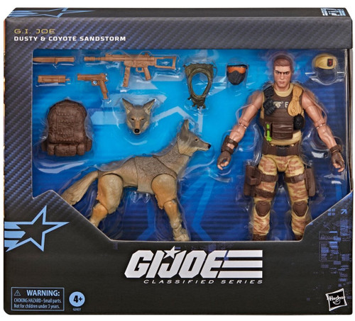 Hasbro G.I. Joe Classified Series #217 Dusty & Coyote Sandstorm 6" Figure and Pet