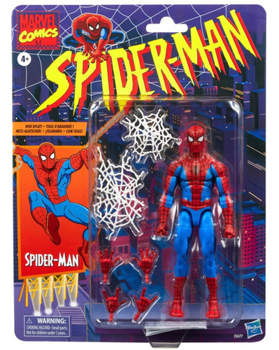 Hasbro Marvel Legends Retro Card Cel Shaded Spider-Man 6" Figure