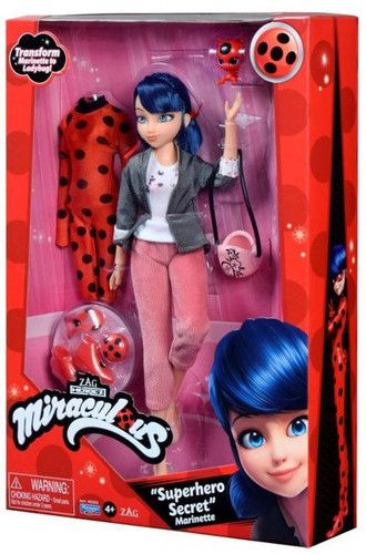 Miraculous Mission Accomplished Ladybug and Cat Noir Doll Playset, 4 Pieces
