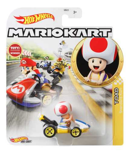 Mattel Hot Wheels Mario Kart Toad with Standard Kart