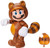  Jakks Pacific World of Nintendo Super Mario Bros Tanooki Mario With Leaf 4.5" Figure 