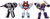 Hasbro Transformers Dramatic Capture Series DCS-3 Triple Threat Astrotrain, Blitzwing, and Starscream Set