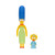  Jakks Pacific The Simpsons Marge with Maggie 5" Figure 