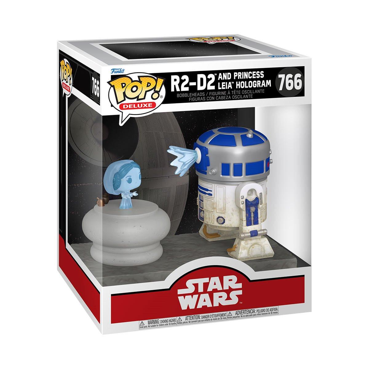 Funko POP! Deluxe Star Wars 766 R2-D2 and Princess Leia Hologram