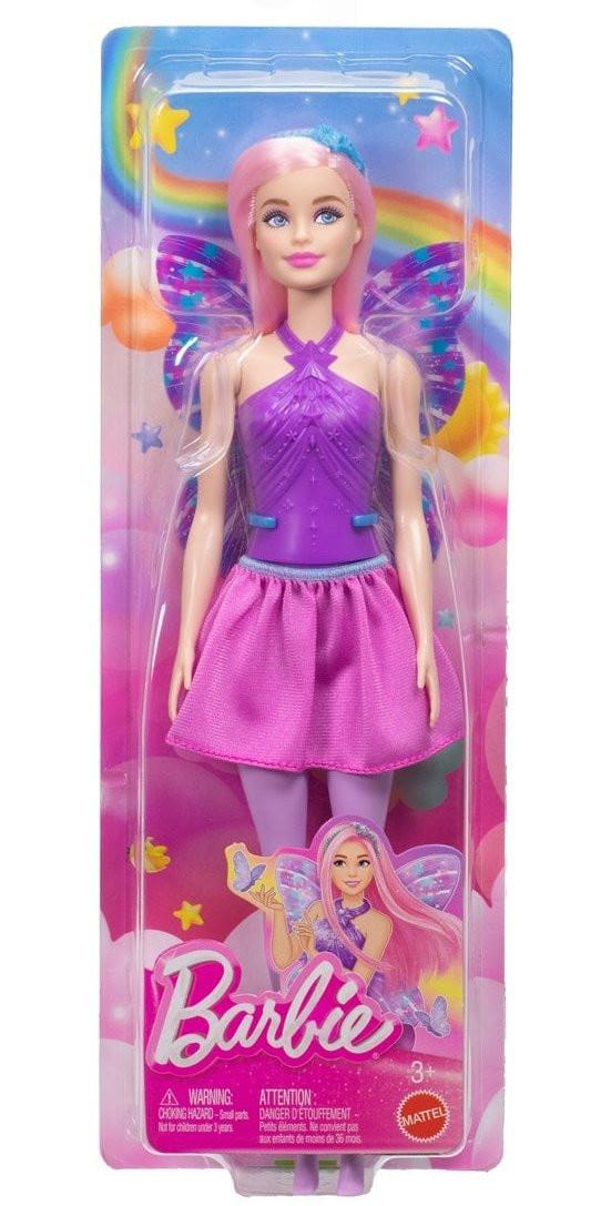 purple dress barbie Mattel, doll, Polka Dot Dress, Signature Style Mattel Barbie Dreamtopia Fairy in
