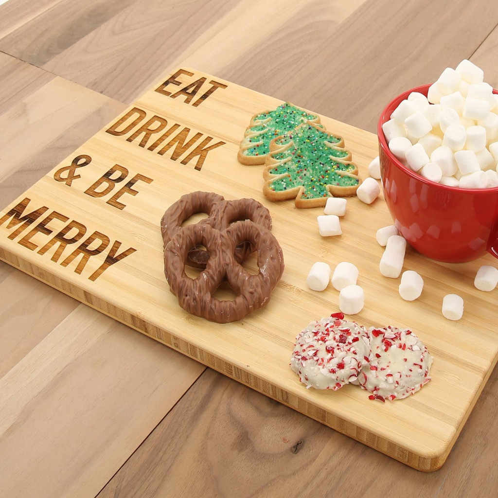 Eat Drink & Be Merry Bamboo Cutting Board