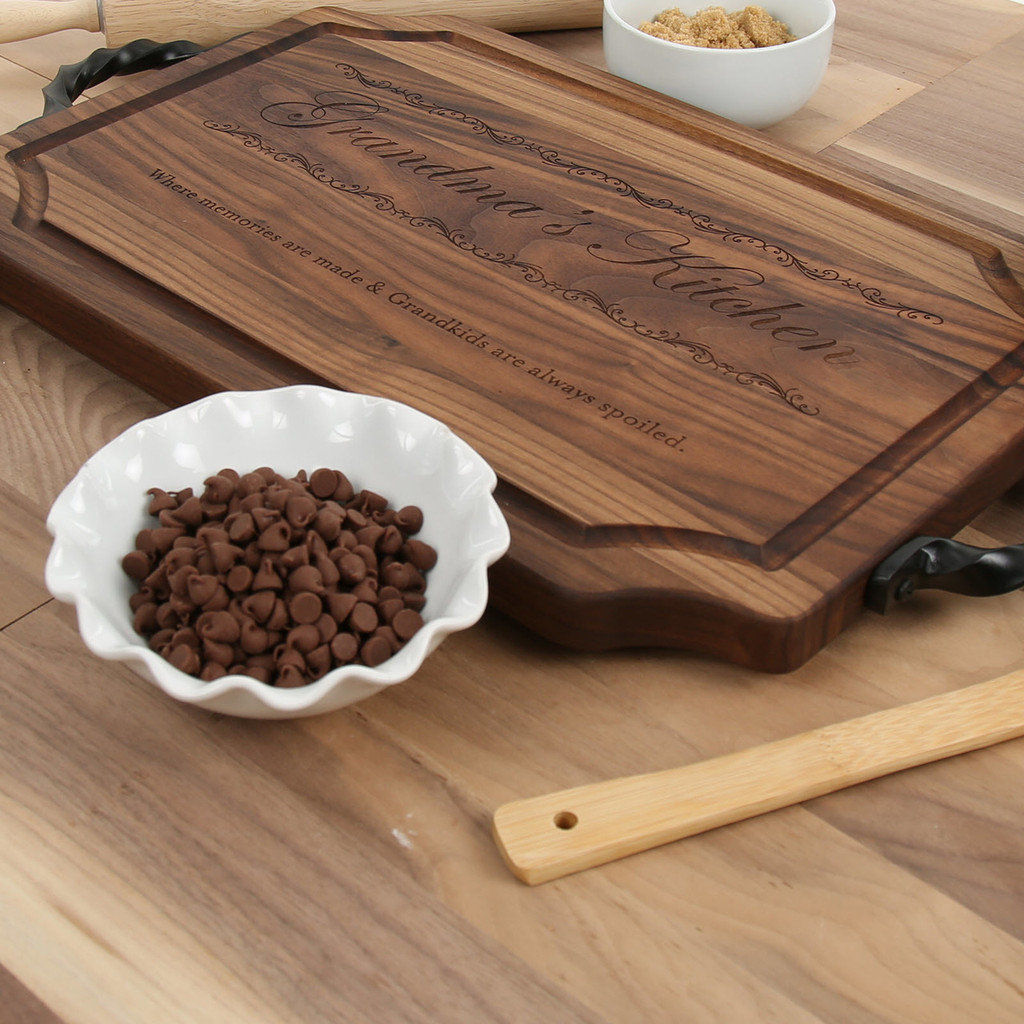 Grandma's Kitchen - Walnut Cutting Board with Handles
