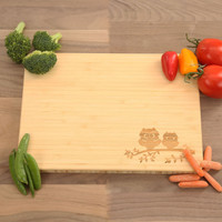 Owls Laser Engraved Cutting Board